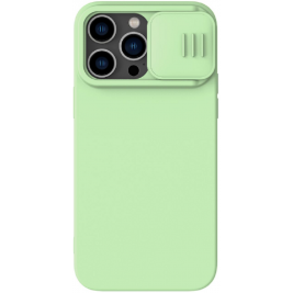 Nillkin CamShield Silky Silicone - Θήκη Σιλικόνης με Κάλυμμα για την Κάμερα - Apple iPhone 14 Pro Max - Mint Green (6902048249356)