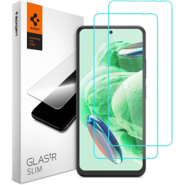 Spigen GLAS.tR Slim Premium Tempered Glass - Αντιχαρακτικό Γυαλί Οθόνης Xiaomi Redmi Note 12 5G / Poco X5 - Clear - 2 Τεμάχια (AGL06048)