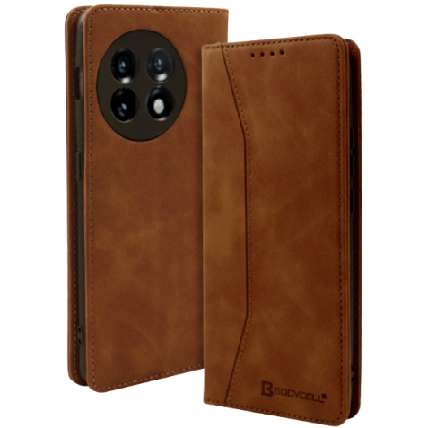 Bodycell Θήκη - Πορτοφόλι OnePlus 11 - Brown (5206015022166)