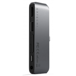 Satechi Αντάπτορας USB-C Mobile Pro SD - Με 1 x Type-C / 1 x USB-A 3.0 / 1 x HDMI 4K / 1 x 3.5mm Jack / 1 x SD & MicroSD (ST-MPHSDM)