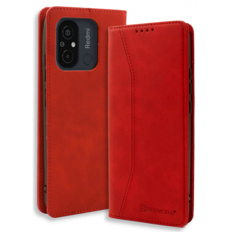Bodycell Θήκη - Πορτοφόλι Xiaomi Redmi 12C - Red (5206015018541)
