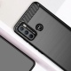 Techsuit Carbon Silicone - Θήκη Σιλικόνης Motorola Moto G60 - Black (5949419031401)