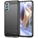 Techsuit Carbon Silicone - Θήκη Σιλικόνης Motorola Moto G41 / G31 - Black (5949419031159)