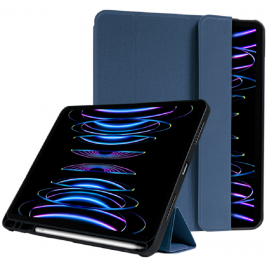 Crong FlexFolio Θήκη Apple iPad Pro 11 2022 / 2021 / iPad Air 5 2022 / Air 4 10.9 2020 με Υποδοχή Apple Pencil - Blue (CRG-FXF-IPD112-BLUE)