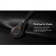 Pitaka Pita!Tag for Cable - Premium Θήκη / Μπρελόκ Apple AirTag από Aramid Fiber / Vegan Δέρμα & Καλώδιο Type-C σε Lightning - 19cm - 3A - Black / Orange (PTCA2001)
