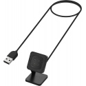 KW Καλώδιο Φόρτισης USB με Βάση Στήριξης - Fitbit Versa 4 / Sense 2 / Versa 3 / Sense - 100cm - Black (60920.01)