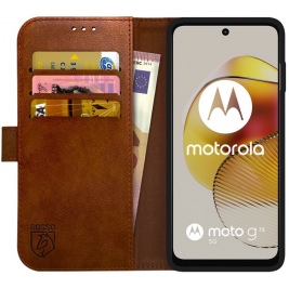 Rosso Element PU Θήκη Πορτοφόλι Motorola Moto G73 - Brown (8719246387593)