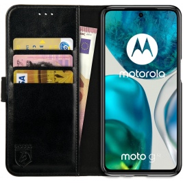 Rosso Element PU Θήκη Πορτοφόλι Motorola Moto G52 - Black (8719246360909)