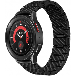 Pitaka Carbon Fiber Watch Band - Λουράκι από Ανθρακονήματα & Ανοξείδωτο Ατσάλι - Samsung Galaxy Watch 5 / 5 Pro / Watch 4 / Classic 4 (46/45/44/42/40mm) - Modern (GWB1001)