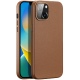 Duxducis Grit Elegant PU Leather - Σκληρή Θήκη MagSafe Apple iPhone 14 - Brown (6934913036921)