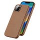 Duxducis Grit Elegant PU Leather - Σκληρή Θήκη MagSafe Apple iPhone 14 Plus - Brown (6934913036952)