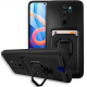 Bodycell Multifunction - Ανθεκτική Θήκη Xiaomi Redmi Note 8 Pro με Λουράκι Λαιμού / Κάλυμμα Κάμερας / Ring Holder / Υποδοχή Κάρτας - Black (5206015013300)