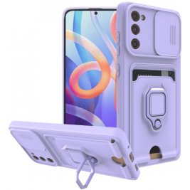 Bodycell Multifunction - Ανθεκτική Θήκη Samsung Galaxy S20 FE με Λουράκι Λαιμού / Κάλυμμα Κάμερας / Ring Holder / Υποδοχή Κάρτας - Purple (5206015013218)