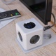 Allocacoc PowerCube Original Monitor - Πολύπριζο με 4 Υποδοχές και Οθόνη Μέτρησης Κατανάλωσης Ενέργειας - Grey (8810/DEORMO)