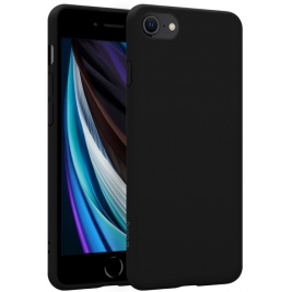 Crong Color Θήκη Premium Σιλικόνης Apple iPhone SE 2022 / 2020 / 8 / 7 - Black (CRG-COLR-IP8-BLK)