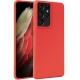 Crong Color Θήκη Premium Σιλικόνης Samsung Galaxy S21 Ultra 5G - Red (CRG-COLR-SGS21U-RED)