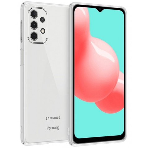 Crong Slim Διάφανη Θήκη Σιλικόνης Samsung Galaxy A32 5G - 0.8mm - Clear (CRG-CRSLIM-SGA32-TRS)