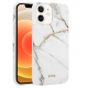 Crong Marble Θήκη Σιλικόνης Apple iPhone 12 mini - White (CRG-MRB-IP1254-WHI)