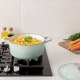 Navaris Cast Iron Casserole Dish with Lid - Αντικολλητική Κατσαρόλα από Χυτοσίδηρο για Εστίες / Φούρνο - 24cm - 3.5L - Glossy Mint (48777.01.71)