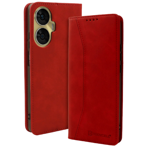 Bodycell Θήκη - Πορτοφόλι Realme C55 - Red (5206015022265)