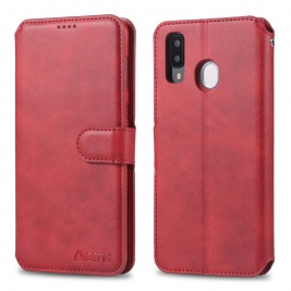 Θήκη Samsung Galaxy A20e AZNS Wallet Leather Stand-Red