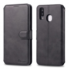 Θήκη Samsung Galaxy A20e AZNS Wallet Leather Stand-Black