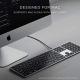Satechi Slim W3 Wired Backlit Keyboard για Mac - Ενσύρματο Πληκτρολόγιο Αλουμινίου - Space Grey (ST-UCSW3M)