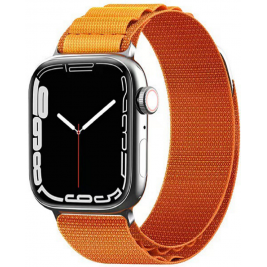 Techsuit Watchband W037 - Nylon Λουράκι Apple Watch Ultra/SE/8/7/6/5/4 (49/45/44mm) - Orange (5949419015210)