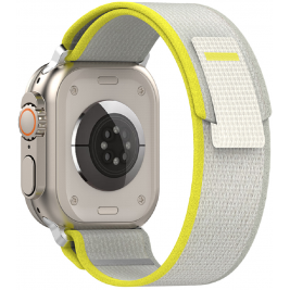 Techsuit Watchband W039 - Nylon Λουράκι Apple Watch Ultra/SE/8/7/6/5/4 (49/45/44mm) - Yellow / Gray (5949419001862)