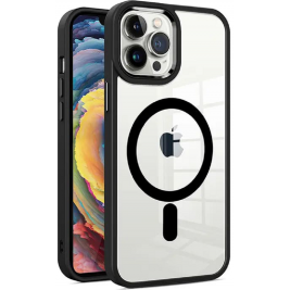 Techsuit MagSafe Pro - Σκληρή Διάφανη Θήκη MagSafe - Apple iPhone 14 Pro - Black (5949419002210)