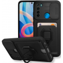 Bodycell Multifunction - Ανθεκτική Θήκη Xiaomi Redmi Note 8 / Note 8 2021 με Λουράκι Λαιμού / Κάλυμμα Κάμερας / Ring Holder / Υποδοχή Κάρτας - Black (5206015013263)