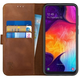 Rosso Deluxe Δερμάτινη Θήκη Πορτοφόλι Samsung Galaxy A70 - Brown (8719246205293)