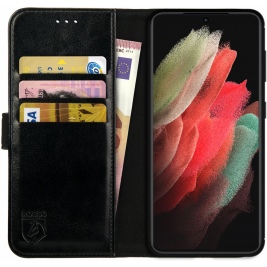 Rosso Element PU Θήκη Πορτοφόλι Samsung Galaxy S21 Ultra 5G - Black (8719246286025)