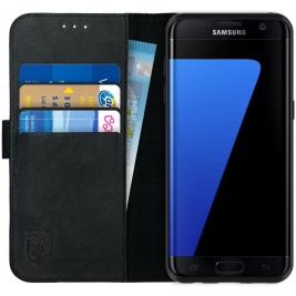 Rosso Deluxe Δερμάτινη Θήκη Πορτοφόλι Samsung Galaxy S7 Edge - Black (8719246126321)