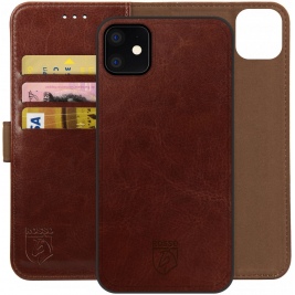 Rosso Element 2 in 1 - PU Θήκη Πορτοφόλι Apple iPhone 11 - Brown (8719246324888)