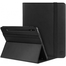 Rosso Element PU Θήκη Samsung Galaxy Tab S8 Plus / S7 Plus 12.4 με Υποδοχή για Γραφίδα - Black (8719246366437)