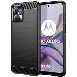 Techsuit Carbon Silicone - Θήκη Σιλικόνης Motorola Moto G13 / G23 - Black (5949419063525)