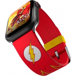 MobyFox DC Comics - Universal Λουράκι Σιλικόνης για Όλα τα Apple Watch - Smartwatches (22mm) με 20 Digital Watch Faces για iOS - The Flash Tactical (728433453322)