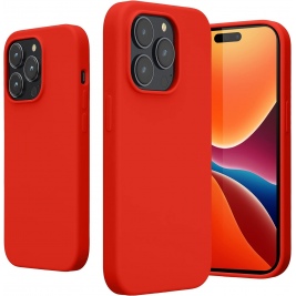 KWmobile Soft Flexible Rubber Cover - Θήκη Σιλικόνης Apple iPhone 14 Pro - Red (59073.09)