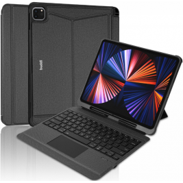 Buddi Thorn Keyboard Case - Θήκη με Υποδοχή για Apple Pencil και Αποσπώμενο Μαγνητικό Πληκτρολόγιο Bluetooth - Apple iPad Pro 11 2022 / 2021 / 2020 / 2018 - Black (8719246386671)