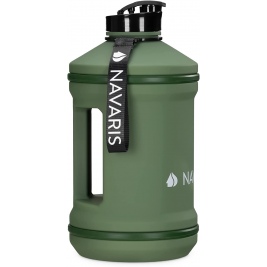 Navaris Water Jug - Μπουκάλι Νερού με Λουράκι Χειρός - BPA Free - 2.2 L - Dark Green (57023.07)