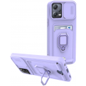 Bodycell Multifunction - Ανθεκτική Θήκη Xiaomi Redmi Note 12 5G / Poco X5 με Λουράκι Λαιμού / Κάλυμμα Κάμερας / Ring Holder / Υποδοχή Κάρτας - Purple (5206015015847)