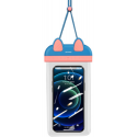 Usams US-YD010 Kitty Universal Waterproof Mobile Bag - Αδιάβροχη Θήκη για Κινητά έως 7'' - IPX8 - Blue / Pink (6958444971544)
