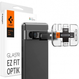 Spigen GLAS.tR EZ Fit OPTIK Lens Protector - Αντιχαρακτικό Προστατευτικό Γυαλί για Φακό Κάμερας Google Pixel 7a - 2 Τεμάχια - Black (AGL05970)