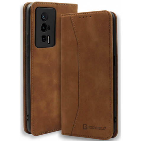 Bodycell Θήκη - Πορτοφόλι Xiaomi Poco F5 Pro - Brown (5206015021787)