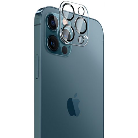 Crong Lens Shield - Αντιχαρακτικό Προστατευτικό Γυαλί για Φακό Κάμερας Apple iPhone 12 Pro - Clear (CRG-LSIP12P)