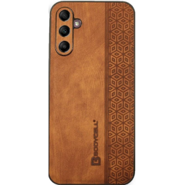Bodycell Pattern Leather - Σκληρή Θήκη Samsung Galaxy A14 - Brown (5206015068706)