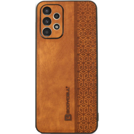 Bodycell Pattern Leather - Σκληρή Θήκη Samsung Galaxy A13 4G - Brown (5206015068683)