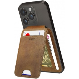 Rosso Element MagSafe Wallet - MagSafe Θήκη - Πορτοφόλι για Κάρτες / Αναδιπλούμενη Βάση - Brown (8719246399008)