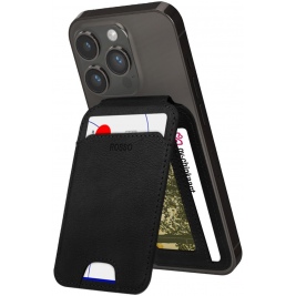 Rosso Element MagSafe Wallet - MagSafe Θήκη - Πορτοφόλι για Κάρτες / Αναδιπλούμενη Βάση - Black (8719246398995)